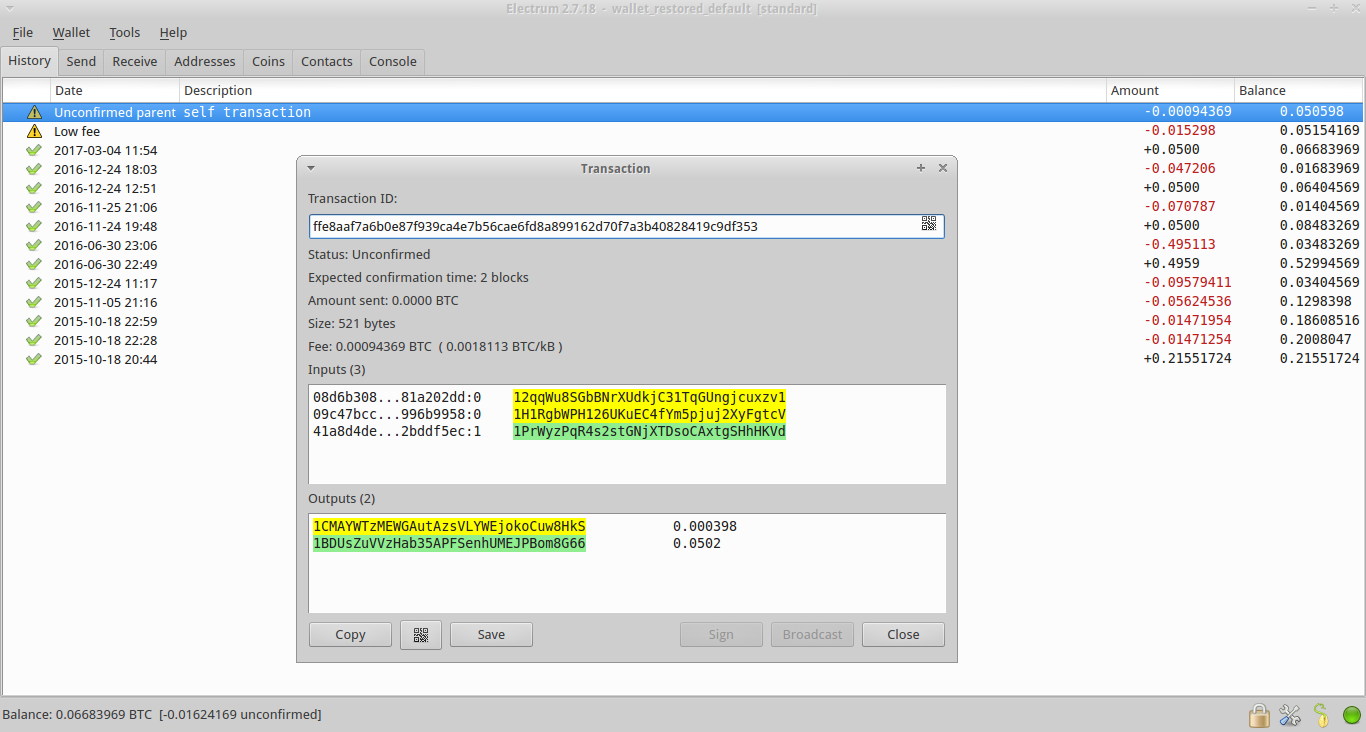 Solving Unconfirmed Bitcoin Transactions In Electrum Data Dive